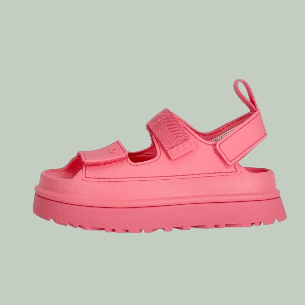 UGG Golden Glow Platform Sandals in Tropical Pink Women's 7 NEW